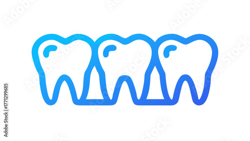 Graphic illustration of teeth in a dental concept