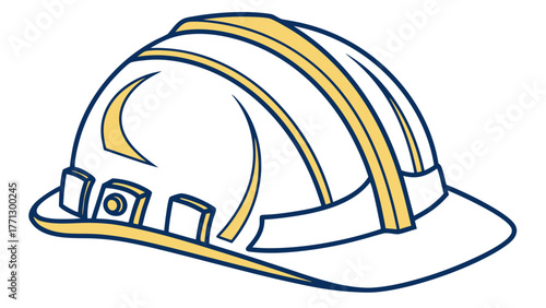 A construction helmet icon isolated on a white background