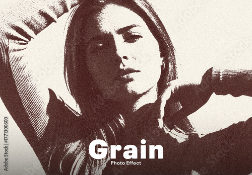 Grain Print Poster Photo Effect