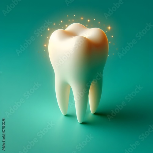 A single white tooth isolated, dental care concepts 