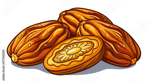 Very beautiful Deglet Noor dates, light amber-brown color with smooth texture, semi-dry, naturally sweet, rich in minerals, ideal for snacking, baking, or nutritious desserts.