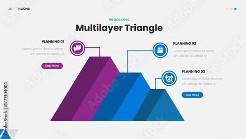 Multilayer Triangle Infographic