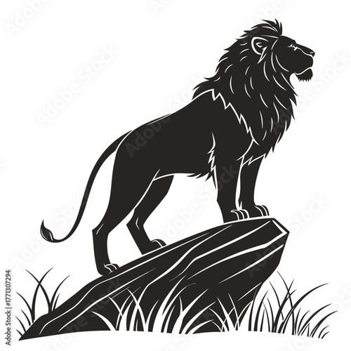 lion vinyl ready vector illustration