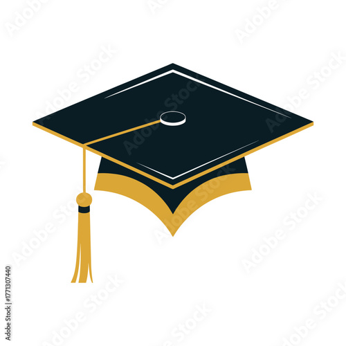 Flat Graduation Cap for Education Vector Design.