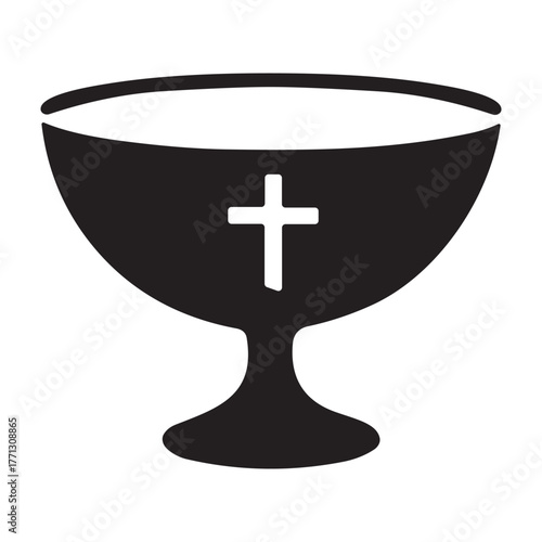 Chalice icon or logo isolated sign symbol vector illustration - high quality black style vector icons
