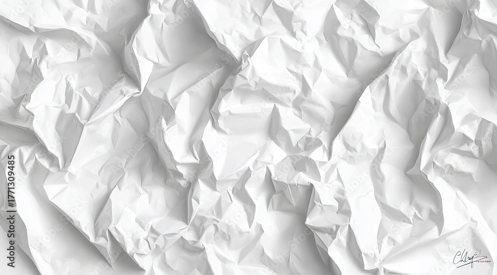 Obraz premium Crumpled white paper texture (1)