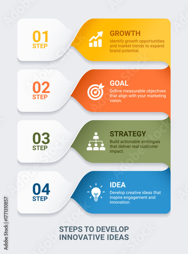 Modern infographic design template for business presentation and web layout