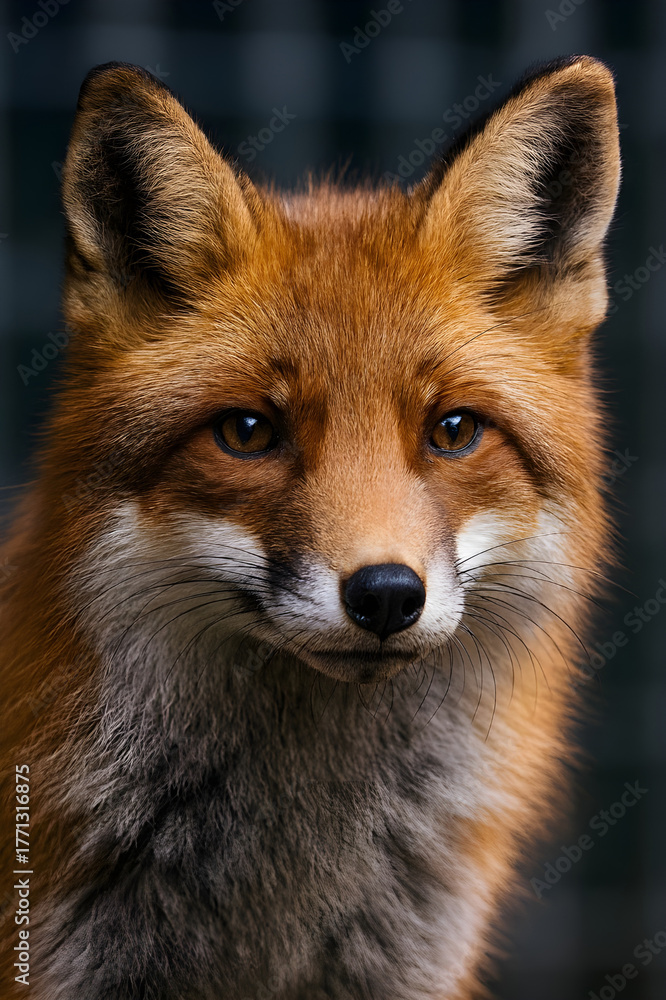 Fototapeta premium Close up of an orange fox portrait