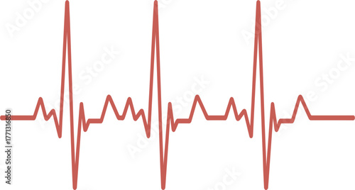 ECG Heartbeat Line Vector - Medical Pulse and Health Monitoring