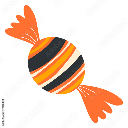 Orange candy sweet wrapped halloween festive celebration