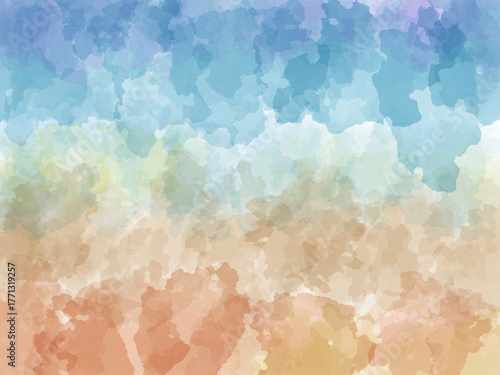 Watercolor Abstract Background - 雨の日のようなやさしい手描き水彩テクスチャ
