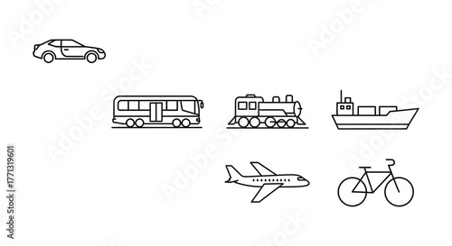 bicycle sign icon set