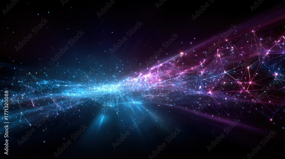 Obraz premium Digital Network Visualization