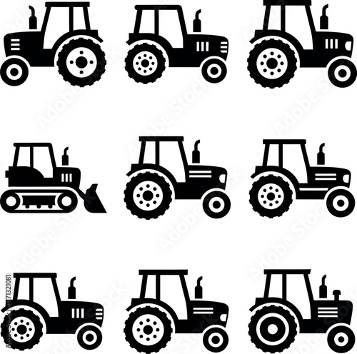 set of tractors