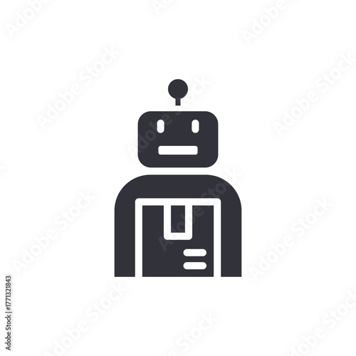 Robot Icon Delivery Package Transportation Technology