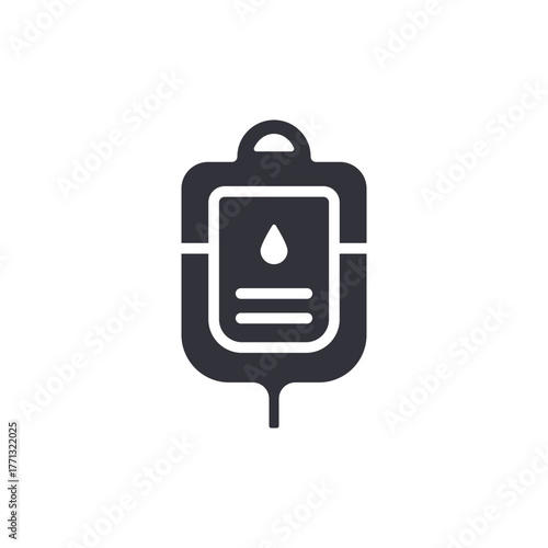 Medical Saline Bag Healthcare Infusion Therapy Symbol