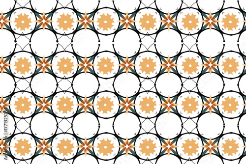 A modern Moroccan geometric seamless pattern blending traditional star and polygon motifs with smooth color for elegant cultural interiors and textile designs