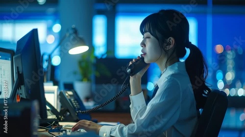 オフィスで働く女性