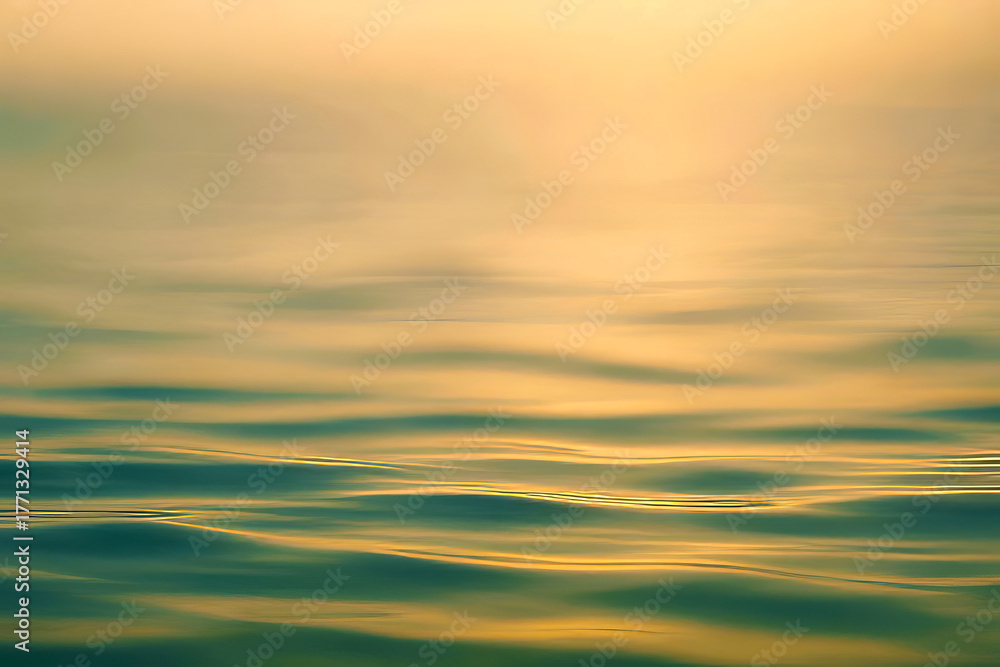 Obraz premium Realistic Transparent Water Surface with Soft Light and Blurred Natural Background 