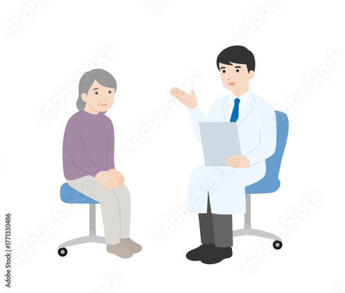 診察をする男性医師