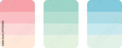 Abstract pastel color blocks with gradient layers create a modern and minimalist design suitable for backgrounds and creative presentations