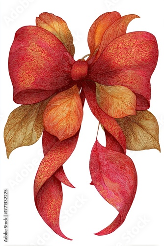 Vibrant autumn bow art showcasing intricate design and rich colors