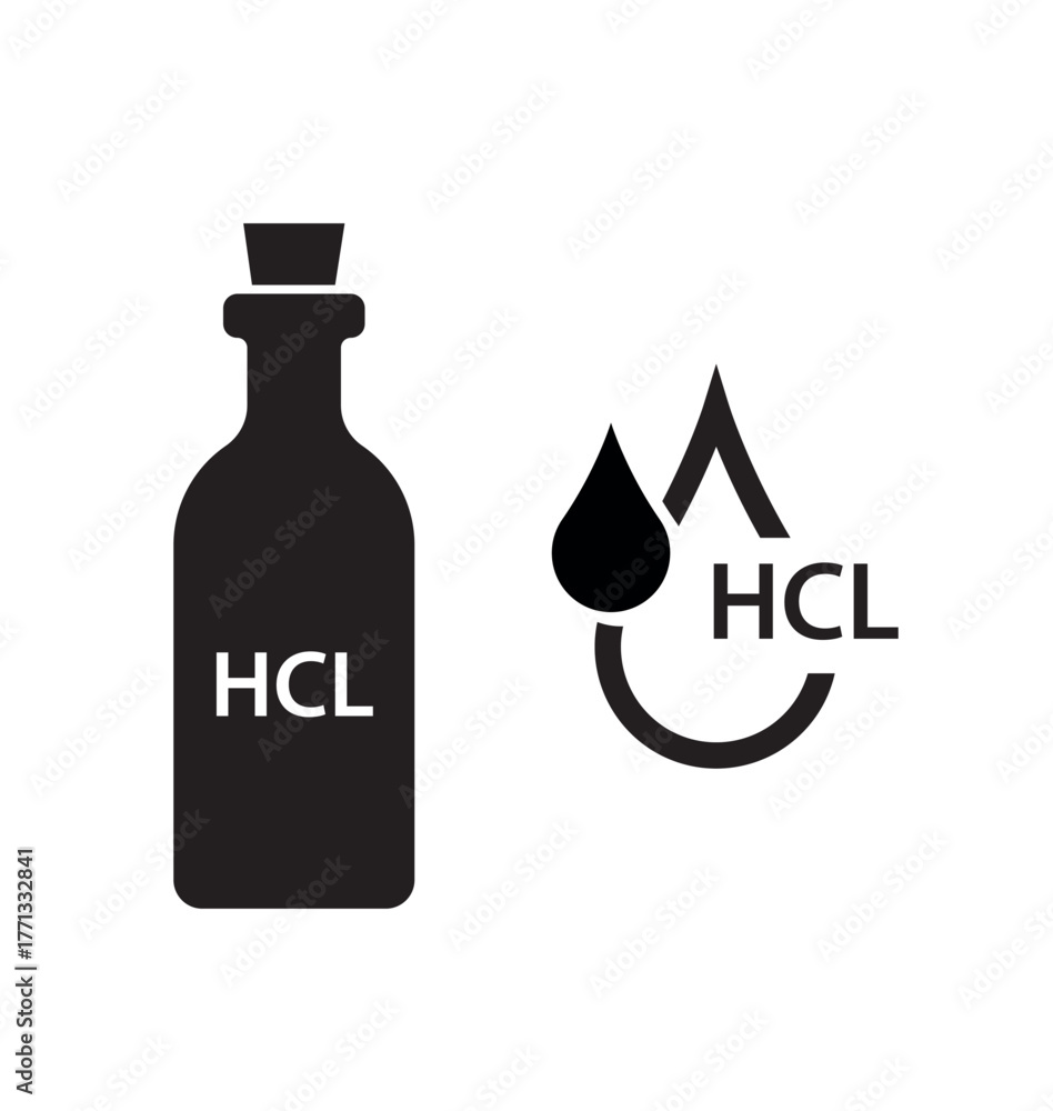 Obraz premium Laboratory glass with HCl 