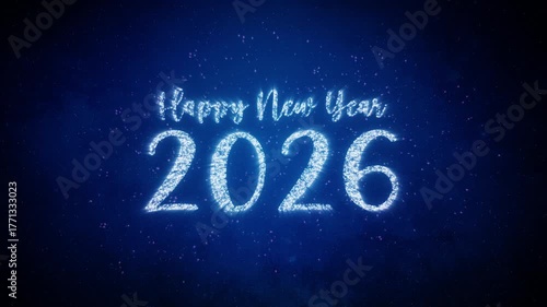 Sparkling Happy New Year 2026 Greeting Background