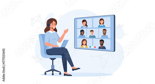 Online Meeting Presenter Engaging Audience in Digital Collaboration Environment
