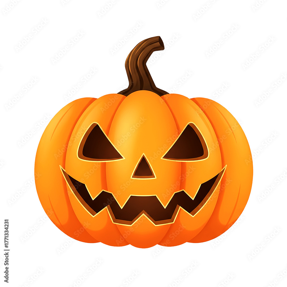 Fototapeta premium Cartoon Jack-O'-Lantern PNG with Transparent Background