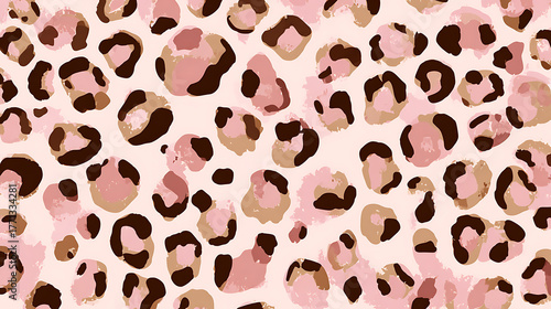 Abstract Pink Leopard Print Animal Skin Seamless Pattern for Fashionable Textile Design