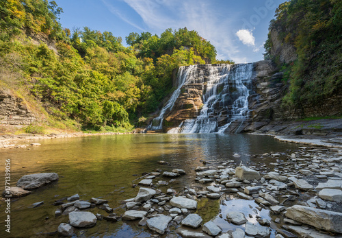 Ithaca Falls New York, Scenic Waterfall in the Finger Lakes