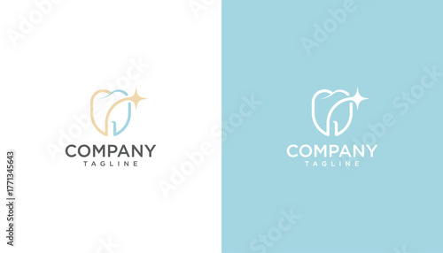 Dental logo design vector. Modern dental icon template