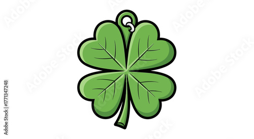 Lucky Four Leaf Clover Symbol of Good Fortune.