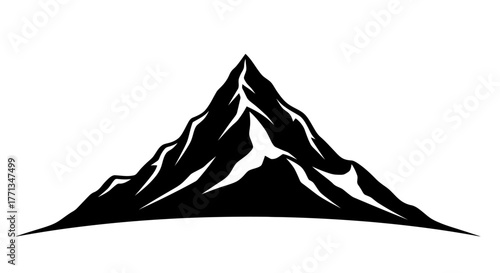 Majestic Mountain Peak Silhouette.