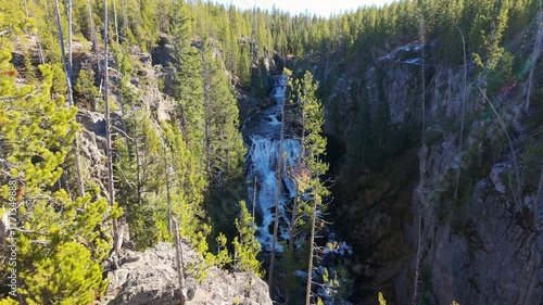 Kepler Cascades in Yellowstone from Above Slow motion
