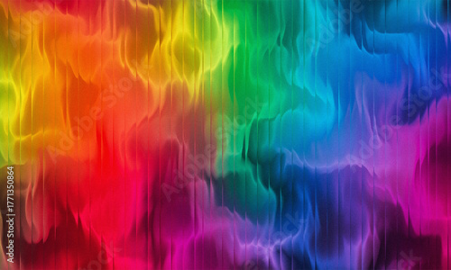 Vibrant rainbow hues swirling in abstract textured background
