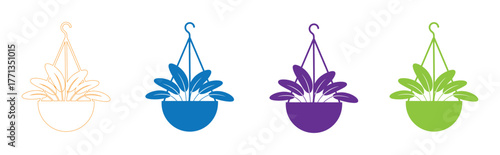 Hanging Basket is a suspended container filled with flowers or trailing plants, used for decorative purposes in gardens or balconies.
