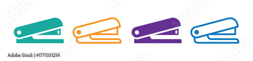 collouring office stapler isolated on a white background , 2D flat vector illustration Stapler icon isolated on a white background. collouring stapler isolated on white background .