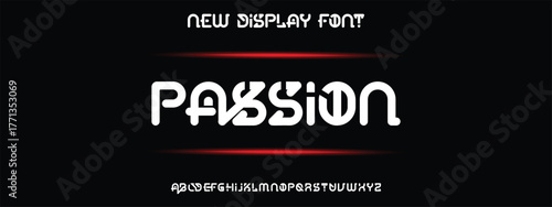 Design Modern abstract digital alphabet font. Minimal technology typography, Creative urban sport fashion futuristic font and with numbers. vector illustration.