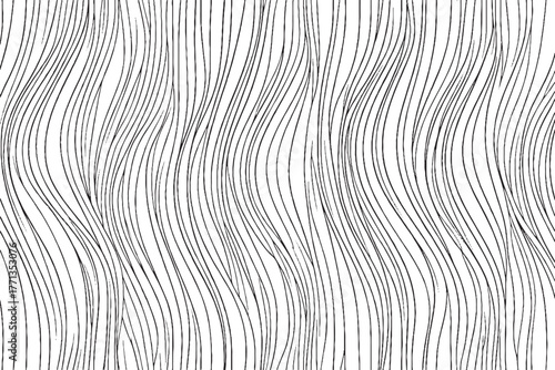 Subtle Hand-Drawn Wavy Vertical Lines Seamless Organic Pattern