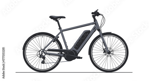 Modern Electric Bicycle Studio Shot.