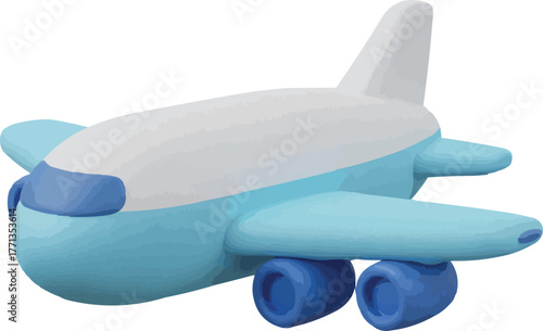 Whimsical airplane illustration ready for adventure