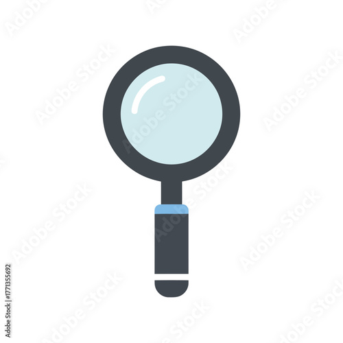 Magnifying glass zoom lens search investigation discovery tool isolated vector illustration vector