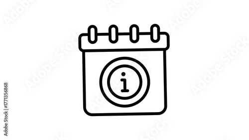 Well designed animated icon showing event information panel