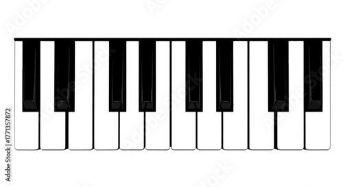 Piano Keyboard Keys Close Up.