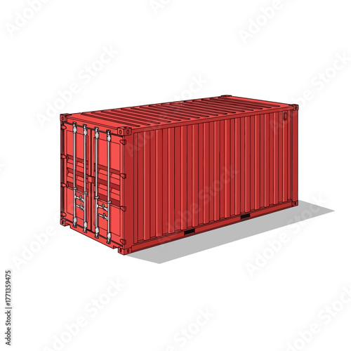 Red Shipping Container.