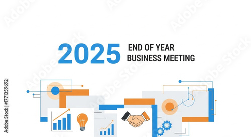 2025 end of year business meeting presentation banner design