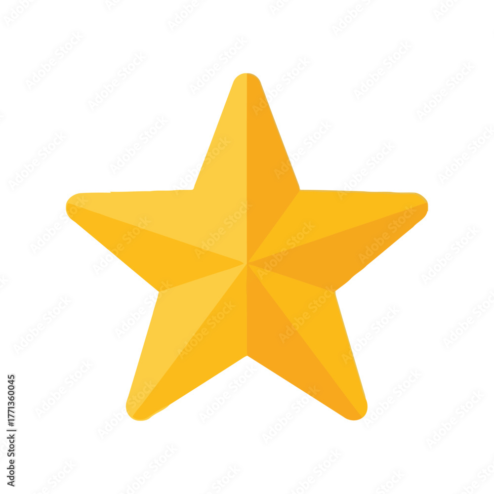 Obraz premium Golden star icon symbol award achievement excellence success celebration graphic element vector