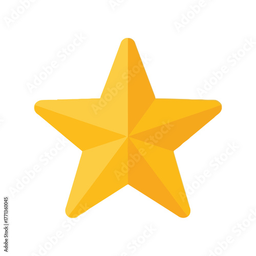 Golden star icon symbol award achievement excellence success celebration graphic element vector